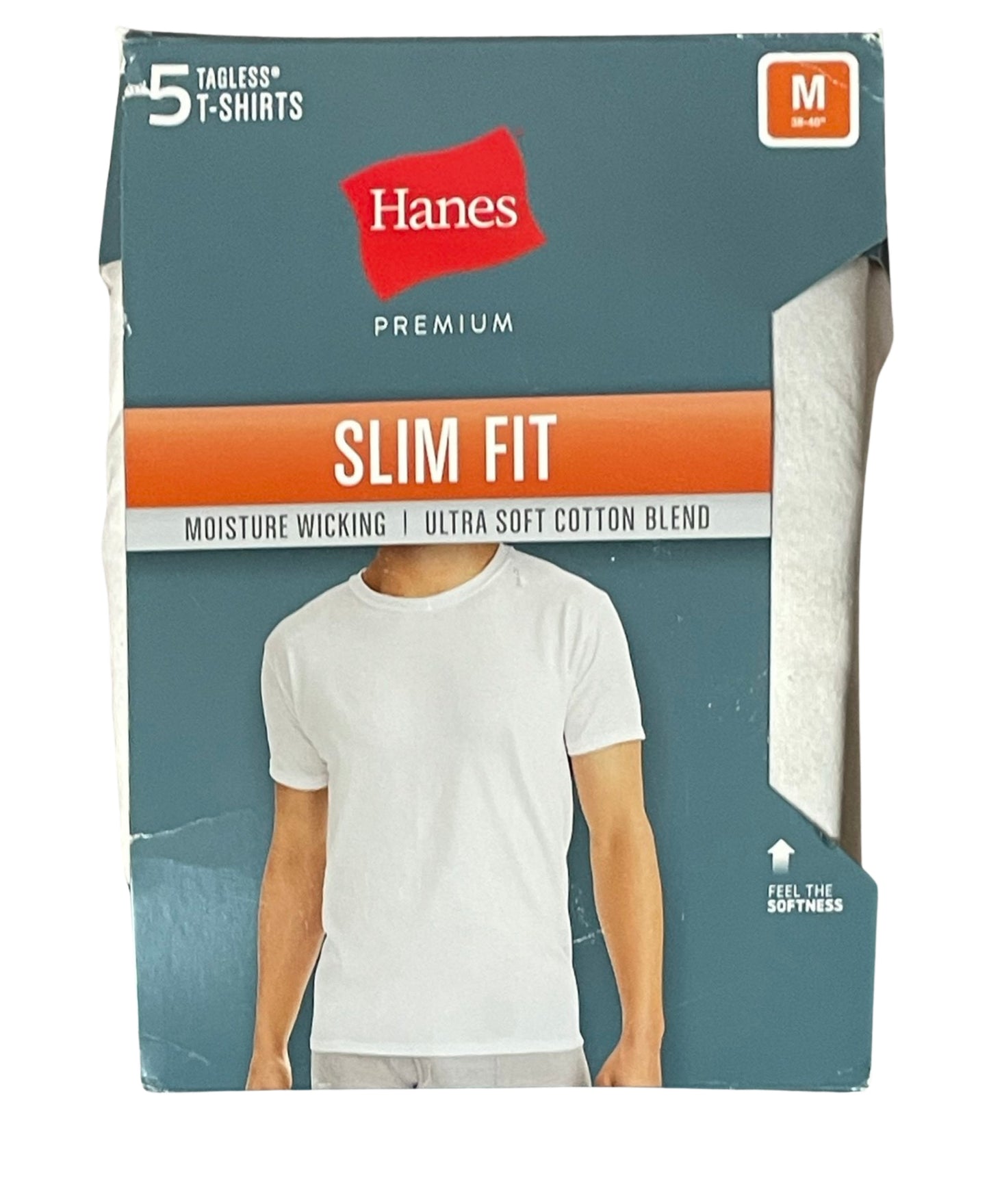 HANES - Men’s premium 5pk slim fit tshirts.
