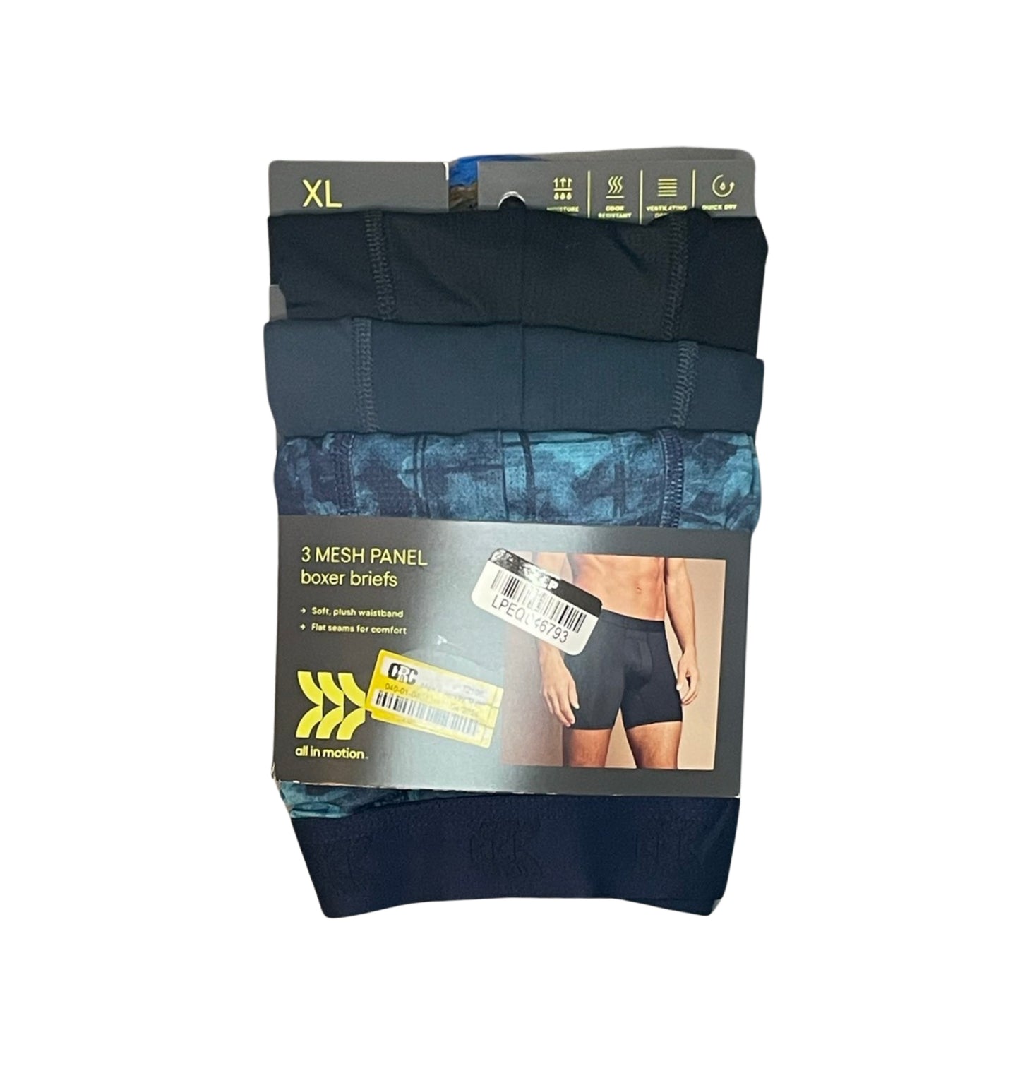 ALL IN MOTION - Men’s 3pk mesh panel boxer briefs.