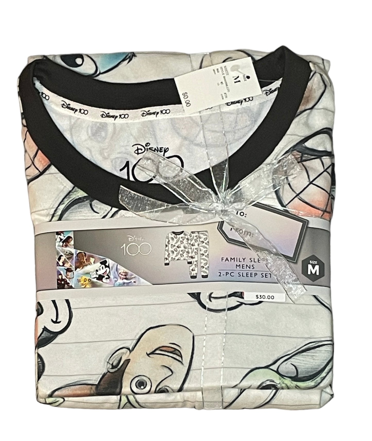 DISNEY - Men’s Disney 100 character mash up 2-piece pajama set