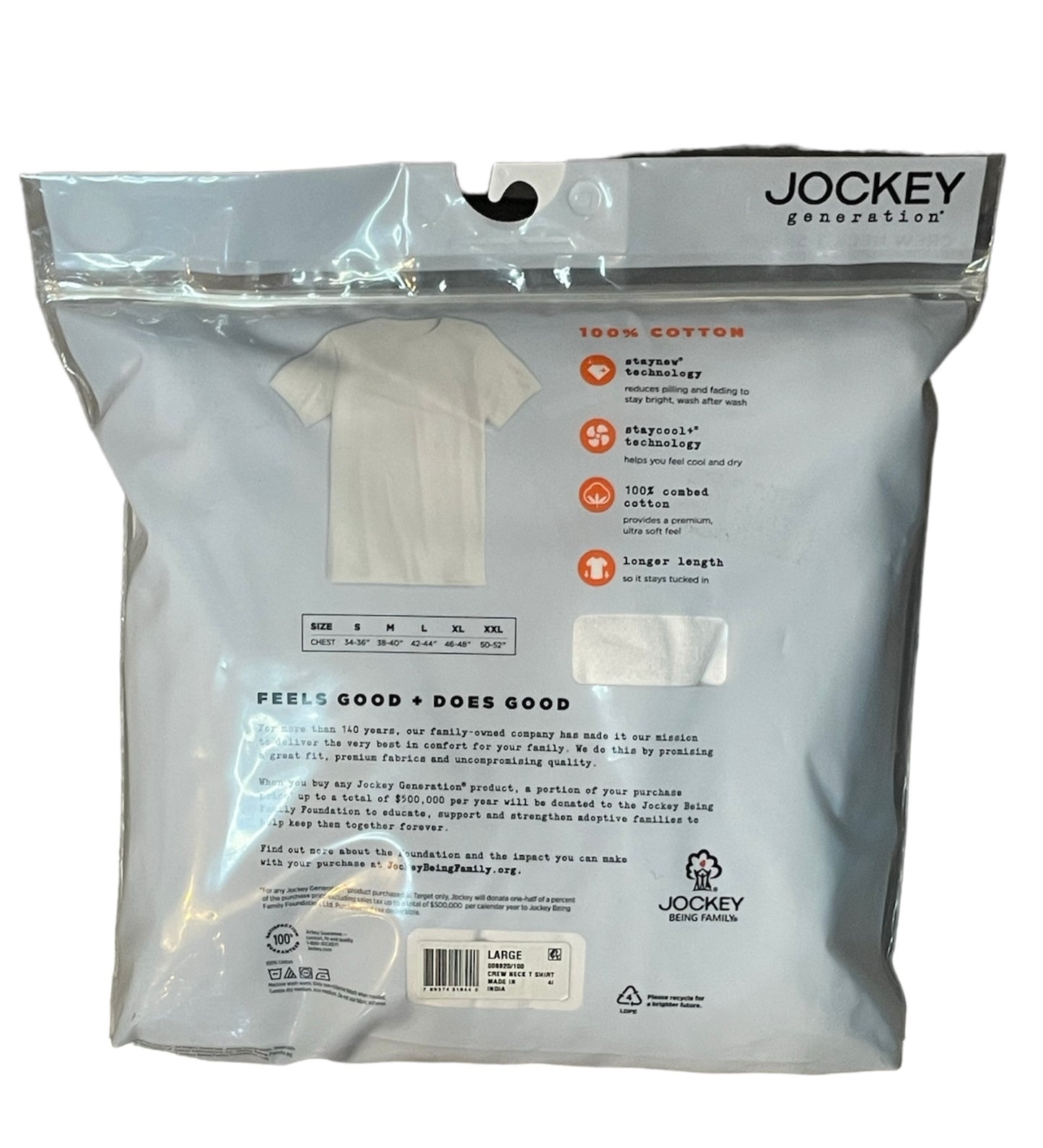 JOCKEY - Men’s stay new cotton 3pk t-shirts