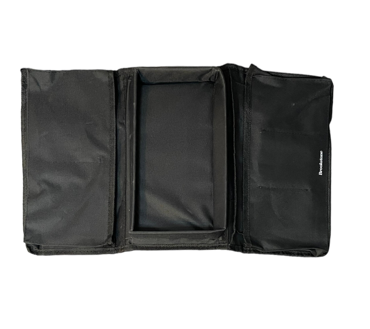 BROOKSTONE - Men’s armrest organizer travel accessory set.