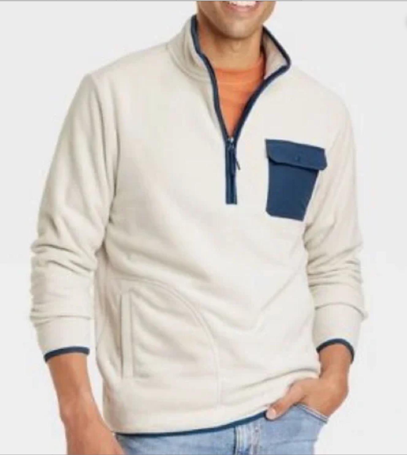 GOODFELLOW & CO - Men’s quarter-zip fleece sweatshirt.