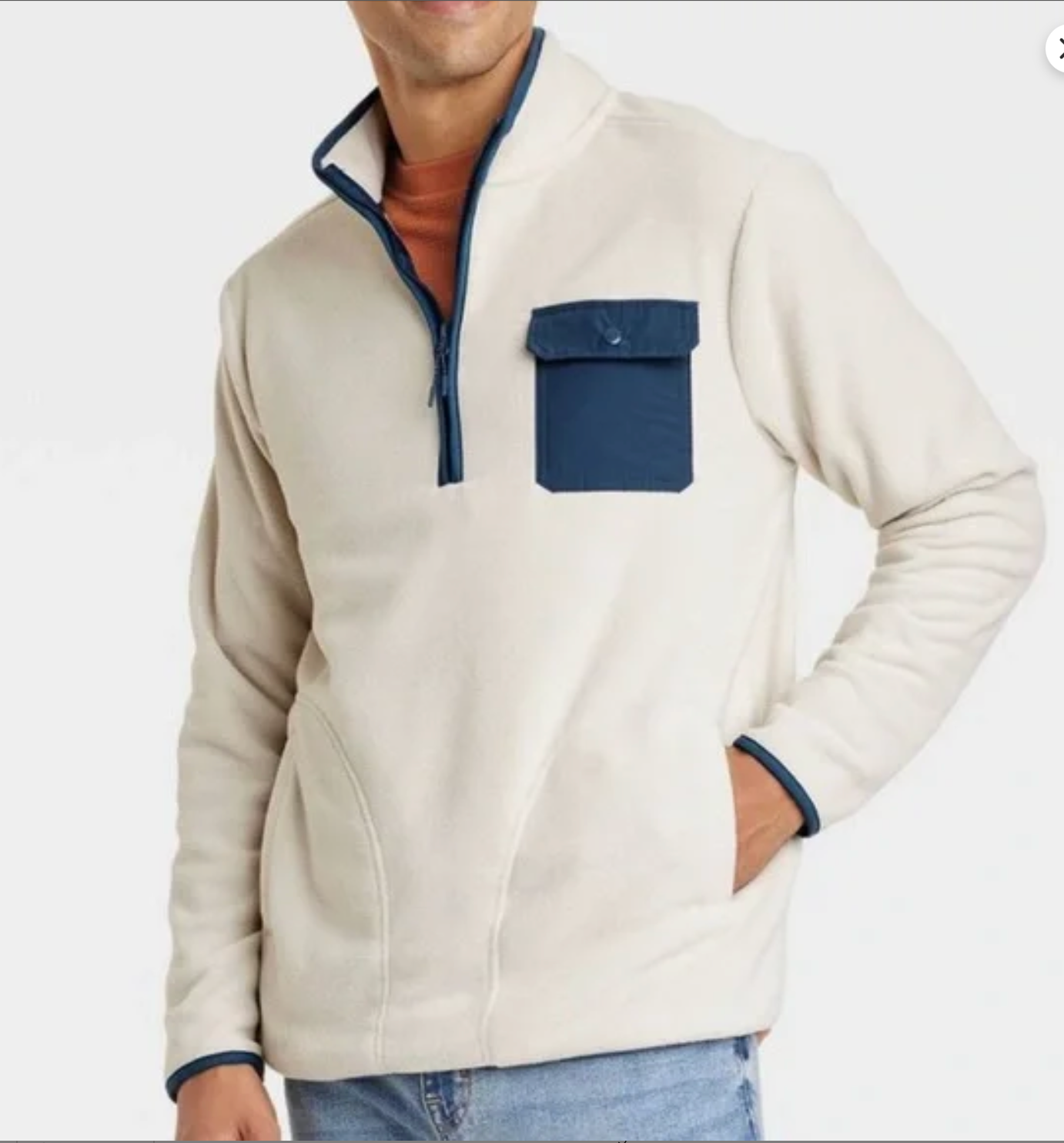 GOODFELLOW & CO - Men’s quarter-zip fleece sweatshirt.