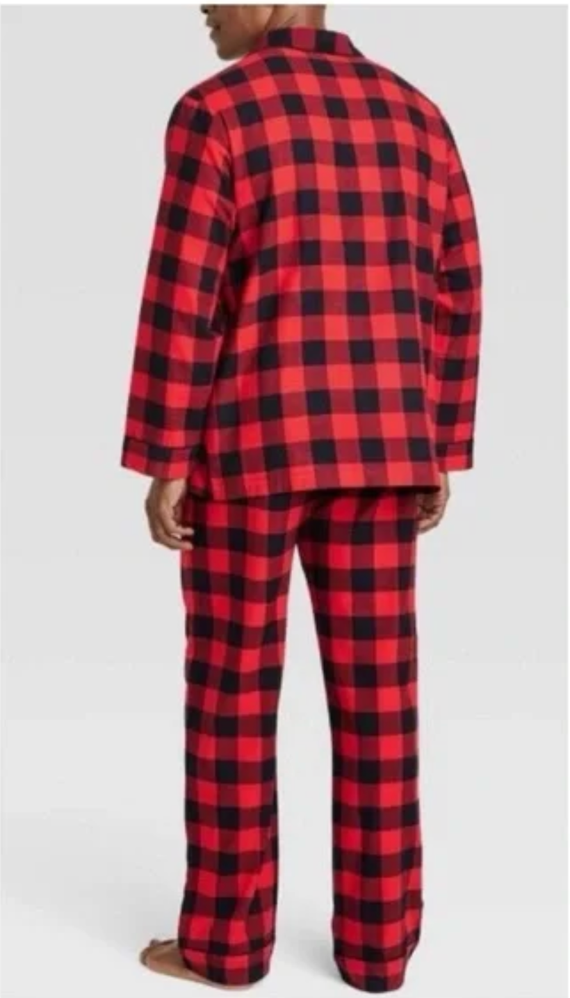 WONDERSHOP - Men’s 2-piece buffalo plaid pajama set.
