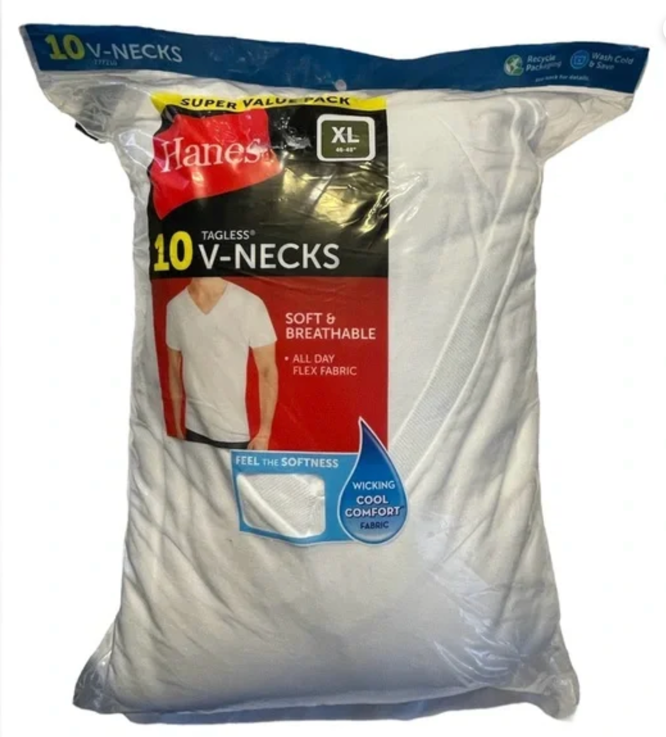 HANES - Men’s V-neck undershirts 10pk.