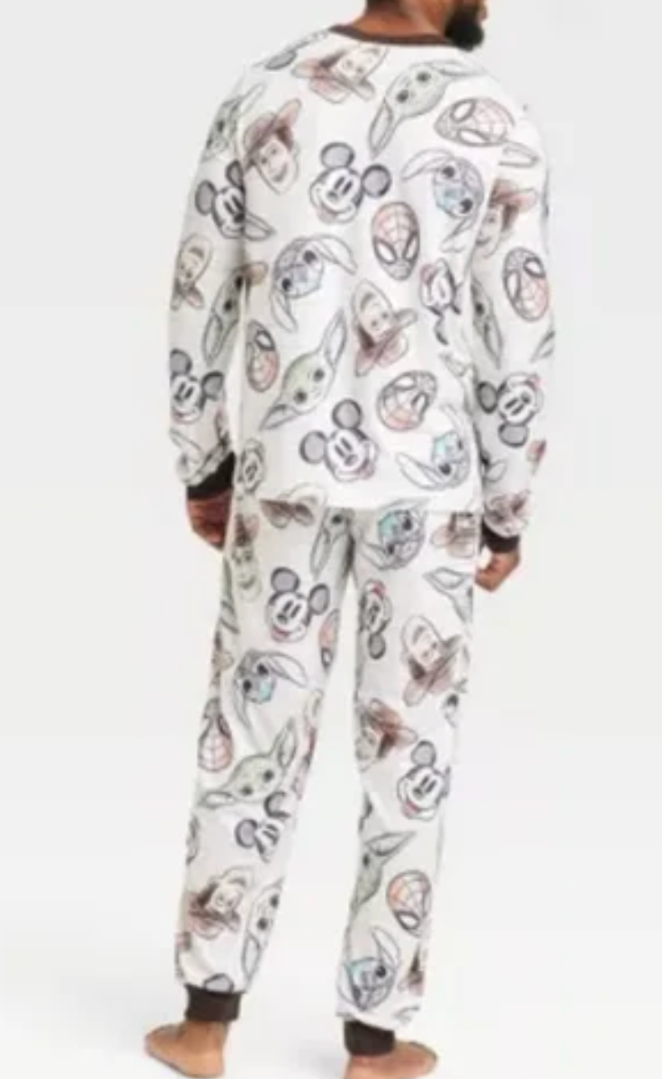 DISNEY - Men’s Disney 100 character mash up 2-piece pajama set