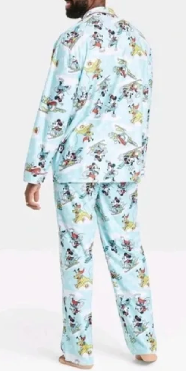 DISNEY - Men’s 100 Mickey and friends 2-piece pajama set.