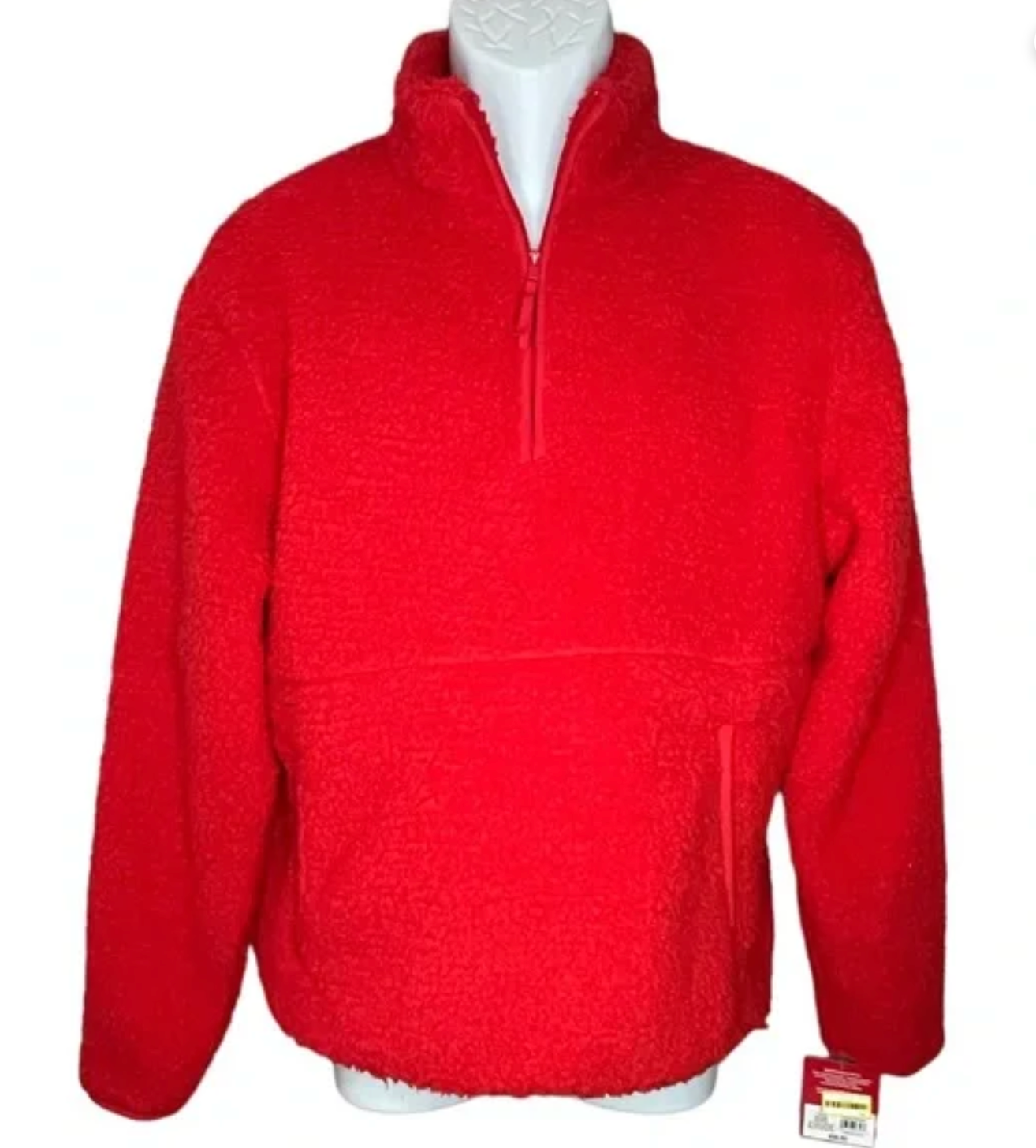 WONDERSHOP - Men’s faux shearling half zip pullover.