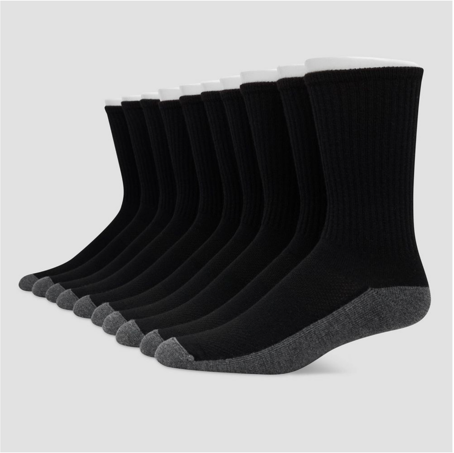 HANES - Men’s premium Men’s 10pk crew socks.