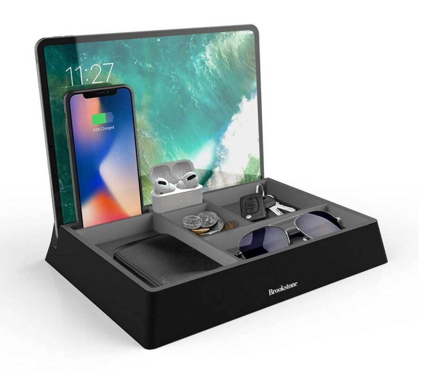 BROOKSTONE - Tech dresser valet.