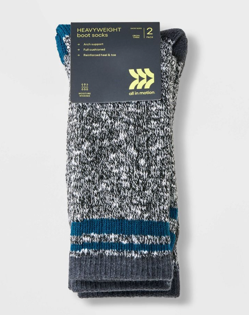 ALL IN MOTION - Men’s 2pk boot socks.