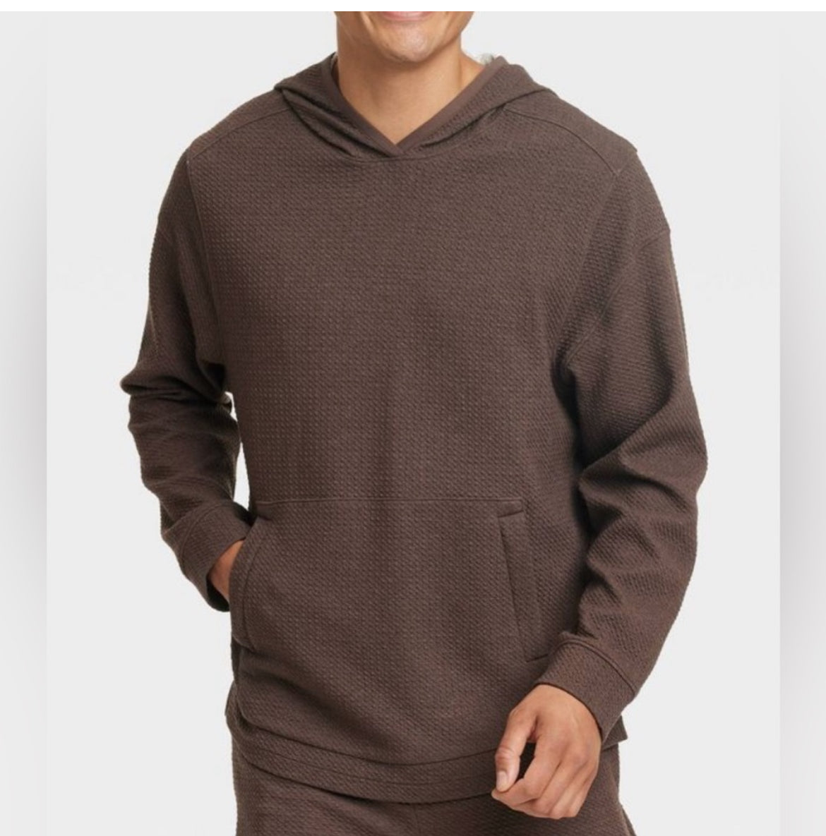 ALL IN MOTION - Men’s textured fleece hoodie.
